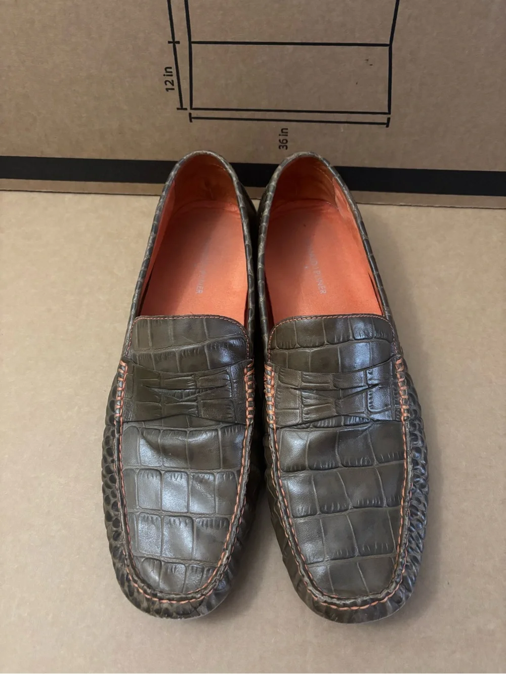 Donald J. Pliner croc embossed
